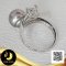 แหวน Open Ring หัวมุกและพลอยแท้ White Topaz ทรง Brillian cut บ่าแหวนประดับพลอยแท้ รวม 2 ct มุก ตาฮิติ น้ำเค็มคัดเกรด สีดำ ทรงซาลาเปา ขนาด 9 mm เกรด AA+ ตัวเรือนเงินแท้ 92.5 ชุบทองคำขาว ประดับพลอยแท้ White Topaz 2 ct. / 9.6.64
