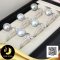 แหวน Open Ring หัวมุกและพลอยแท้ White Topaz ทรง Brillian cut บ่าแหวนประดับพลอยแท้ รวม 2 ct มุก ตาฮิติ น้ำเค็มคัดเกรด สีดำ ทรงซาลาเปา ขนาด 9 mm เกรด AA+ ตัวเรือนเงินแท้ 92.5 ชุบทองคำขาว ประดับพลอยแท้ White Topaz 2 ct. / 9.6.64
