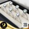 แหวน Open Ring หัวมุกและพลอยแท้ White Topaz ทรง Brillian cut บ่าแหวนประดับพลอยแท้ รวม 2 ct มุก ตาฮิติ น้ำเค็มคัดเกรด สีดำ ทรงซาลาเปา ขนาด 9 mm เกรด AA+ ตัวเรือนเงินแท้ 92.5 ชุบทองคำขาว ประดับพลอยแท้ White Topaz 2 ct. / 9.6.64