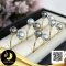 แหวน Open ring หัวไข่มุกทวิน ไข่มุก ตาฮิติ น้ำเค็มคัดเกรด สี Fancy ทรงกลม ขนาด 8 mm เกรด AA ตัวเรือนเรือนแหวนแบบ Open ring เงินแท้ 92.5 ชุบทอง / 13.6.64