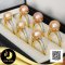 แหวนมุกเม็ดเดี่ยว หัวชูกลีบดอกบัว มุก Edison น้ำจืดคัดเกรด สีพีช ทรงกลม ขนาด 10-11 mm เกรด AA+ ตัวเรือนแหวนกลีบดอกบัว เงินแท้ 92.5 ชุบทอง บ่าแหวนประดับพลอยแท้ White Topaz ตัวเรือนแหวนปรับขนาดได้ตั้งแต่ 50-60 / 16.6.64