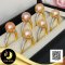 แหวนมุกเม็ดเดี่ยว หัวชูกลีบดอกบัว มุก Edison น้ำจืดคัดเกรด สีพีช ทรงกลม ขนาด 10-11 mm เกรด AA+ ตัวเรือนแหวนกลีบดอกบัว เงินแท้ 92.5 ชุบทอง บ่าแหวนประดับพลอยแท้ White Topaz ตัวเรือนแหวนปรับขนาดได้ตั้งแต่ 50-60 / 16.6.64