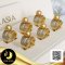 แหวน 6 สายไข่มุกเม็ดเดี่ยว ไข่มุก South Sea น้ำเค็มคัดเกรด สีทอง Dark Golden ทรงเกือบกลม - กลม ขนาด 10 mm เกรด AA+ ตัวเรือนแหวน 6 สาย เงินแท้ 92.5 ชุบทอง ประดับพลอยแท้ White Topaz / 23.6.64