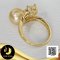 แหวน Open Ring หัวไขว้ไข่มุกและพลอยแท้ White Topaz  Brillian cut ไข่มุก South Sea น้ำเค็มคัดเกรด สีทอง Middle Gold ทรงเกือบกลม ขนาด 10 mm เกรด AA+ ตัวเรือนแหวน Open Ring ไขว้ เงินแท้ 92.5 ชุบทอง บ่าแหวนประดับพลอยแท้ White Topaz 2ct. / 23.6.64
