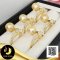 แหวน Open Ring หัวไขว้ไข่มุกและพลอยแท้ White Topaz  Brillian cut ไข่มุก South Sea น้ำเค็มคัดเกรด สีทอง Middle Gold ทรงเกือบกลม ขนาด 10 mm เกรด AA+ ตัวเรือนแหวน Open Ring ไขว้ เงินแท้ 92.5 ชุบทอง บ่าแหวนประดับพลอยแท้ White Topaz 2ct. / 23.6.64