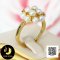 แหวน Cluster ไข่มุกกระจุกประดับพลอยแท้ Citrine ไข่มุกน้ำจืดคัดเกรด สีขาว ทรงกลม ขนาด 4.5-5 mm เกรด AAA ตัวเรือนแหวน Cluster เงินแท้ 92.5 ชุบทอง ประดับพลอยแท้ Citrine 0.45 ct / 11.7.64