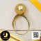 แหวนทองแท้เกลี้ยงไข่มุก South Sea เม็ดเดี่ยว สีทองเข้ม ทรงเกือบกลม-กลม ขนาด 11 mm เกรด AA+ ตัวเรือนแหวนเกลี้ยง ทองแท้ 18k (น้ำหนักทอง 1.2g) แหวนขนาด 51-55 (ปรับขนาดลงได้ถึงขนาด 45) / 21.7.64