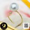 แหวน Open Ring หมุดเพชรและหัวไข่มุก South Sea สีขาว Silver ทรงเกือบกลม ขนาด 10 mm เกรด AA+ ตัวเรือนแหวนแบบ Open Ring ทองแท้ 18k (น้ำหนักทอง 0.8g) ตัวเรือนแหวนปรับขนาดได้ตั้งแต่ 45-55 / 21.7.64