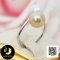 แหวน Open ring หัวไขว้ไข่มุกทวิน ไข่มุก South Sea น้ำเค็มคัดเกรด สีทอง ทรงเกือบกลม และไข่มุก Edison น้ำจืดคัดเกรด สีขาว ทรงกลม ขนาด 8 mm เกรด AA-AAA ตัวเรือนแหวน Open Ring กรวยเล็ก หัวไขว้ เงินแท้ 92.5 ชุบทองคำขาว / 1.8.64