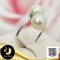 แหวน Open ring หัวไขว้ไข่มุกทวิน ไข่มุก South Sea น้ำเค็มคัดเกรด สีทอง ทรงหยดน้ำ-บารอก ขนาด 8 mm เกรด AA+ ตัวเรือนแหวน Open Ring กรวยเล็ก หัวไขว้ เงินแท้ 92.5 ชุบทองคำขาว / 11.8.64