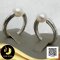 แหวน Open Ring หัวไข่มุกเม็ดเดี่ยว ไข่มุก Edison น้ำจืดสีขาว ทรงกลม ขนาด 8 mm เกรด AAA ตัวเรือนแหวนทรงแบนแบบ Open Ring เงินแท้ 92.5 ชุบทองคำขาว / 5.9.64