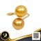 แหวน Open Ring ทองแท้ หัวไขว้ไข่มุกทวิน ไข่มุก South Sea สีทอง Middle-Deep Gold / 5.8.65