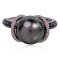 แหวนห่วงโบว์ประดับพลอยแท้ ไข่มุก Tahitian Pearl