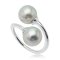 9.02 - 9.14 mm, Akoya Pearl, Twin Pearl Open Ring