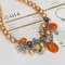 (GIA) 11.01 mm to 11.97 mm, Gold South Sea Pearl, Amber de Shambhala Demi Parure Pearl Set