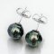 Approx. 8.0 - 11.0 mm, Pewter Gray Lot, Tahitian Pearl, Demi Parure Pearl Set