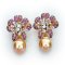 Approx. 14.0 - 16.0 mm, Gold South Sea Pearl, Pink Cattleya Dangle Jacket Pearl Set