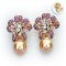 Approx. 14.0 - 16.0 mm, Gold South Sea Pearl, Pink Cattleya Dangle Jacket Pearl Set