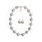 Approx. 13.0 mm up, Amami Oshima Mabe Pearl, Station Pearl & Diamond Necklace and Earrings