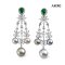 N: 9.5 - 11.5 mm, E: 8.0 - 11.0 mm, Tahitian Pearl, "Butterfly Pearl Collection" Pearl Set