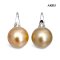 N: 8.4-11.0mm, E: 9.5-9.5 mm, Special Color, Tahitian Pearl, Graduated Pearl Necklace and Fish Hooks Spoon Earrings