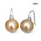 N: 8.4-11.0mm, E: 9.5-9.5 mm, Special Color, Tahitian Pearl, Graduated Pearl Necklace and Fish Hooks Spoon Earrings