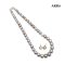 N: 8.0 -12.0 mm, E: 10.0-10.0 mm, Special Color, Tahitian Pearl, Graduated Pearl Necklace and Fish Hooks Spoon Earrings