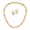 (PSL) Approx.11.9-12.8 and 13.0 mm, Gold South Sea Peatl, Pearl Set