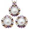 14.34 - 16.60 mm, White South Sea Pearl, Earrings and Pendant Pearl Set