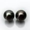 (GIA) 8.73 x 8.60 mm - 8.91 x 8.70 mm, Tahitian Pearl, Pair Pearl