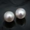 (GIA) 15.14 x 14.96 mm and 15.07 x 14.95 mm, White South Sea Pearl, Pair Pearl