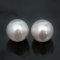 (GIA) 13.29 mm and 13.33 mm, White South Sea Pearl, Pair Pearl