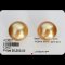 Approx. 14.30 mm and 14.37 mm, Oriental Odyssey Lot, Gold South Sea Pearl, Pair Pearl