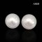 (GIA) 12.37 x 12.16 mm and 12.50 mm, Swan Lot, White South Sea Pearl, Pair Pearl