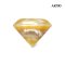 Approx. 13.4 mm, Hanashinju, Gold South Sea Pearl, Diamond Cut Single Loose Pearl
