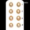 Approx. 10.0 - 11.0 mm, Hanashinju, Gold South Sea Pearl, Pair Pearl