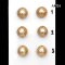 Approx. 10.0-11.0 mm, Hanashinju, Gold South Sea Pearl, Pair Pearl