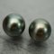 9.91 mm and 9.96 mm, Tahitian Pearl, Pair Pearls