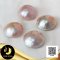 มุก Mabe เม็ดเดี่ยว มุก Mabe น้ำเค็มคัดเกรด สีม่วง ทรงกลม ขนาด 14-15 mm เกรด AA+
