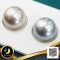 ไข่มุกจับคู่ (Pair Pearl) ไข่มุกตาฮิติน้ำเค็มคัดเกรดพิเศษ สีขาวหายาก Two-Tone ทรงกลม ขนาดประมาณ 10.60 mm เกรด AAA Luster ดีเยี่ยม ผิวสะอาด