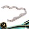 อะไหล่ตัวเรือนตะของับบานพับล็อก สำหรับรวบสร้อยไข่มุก 3 สาย  ประดับพลอยแท้ White Topaz