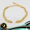 อะไหล่ตัวเรือนสร้อยข้อมือไข่ปลาประดับพลอยไล่ระขนาด สำหรับไข่มุกเม็ดเดี่ยว ตัวเรือนสร้อยยาว 5.5" (ไม่รวมโซ่ปรับระดับ) วัสดุตัวเรือนเงินแท้ 925 ชุบสีทอง ประดับพลอยแท้ White Topaz