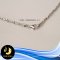 สร้อยคอเปล่า ลายโอเมก้า ไดม่อนคัท พันเกลียว (Diamond cut Omega Chain) ความยาว 18' ตัวเรือนเงินแท้ 92.5 ชุบทองคำขาว ตะขอก้ามปู / M046