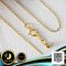 อะไหล่ตัวเรือนสร้อยคอปลายเข็ม ลายโซ่ (Cable Chain Necklace) ตะขอสปริงกลม บอล Stopper ปรับรูดความยาวได้ถึง 22" Gold Filled 14K