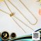 อะไหล่ตัวเรือนตัวสร้อยปลายเข็มคู่ สร้อยลาย Cable Chain บอล Stopper กลมเกลี้ยงคู่ ขนาดเส้นผ่านศูนย์กลาง 4 mm สร้อยสามารถถอดออกจาก Stopper หรือปรับรูดความยาวได้ ตัวเรือนอะไหล่ Gold Filled 14K ความยาวสร้อยประมาณ 24"