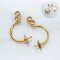 18K Gold, Dangle Arch Bridge Butterfly Earring Backs