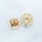 18K Gold, Stencil Flower Pad Butterfly Earring Backs