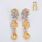 S925,ฺ Double Dangle Pearl Flora Earrings