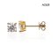 (IGI) 1.1 ct, Laboratory Grown Diamond (Round Brilliant, HPHT, 0.550 ct (x2), D, VVS2), Four Prongs Classic Diamond Stud Earrings