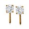 18K Gold, Laboratory Grown Diamond, Diamond Dot Stud Earrings Setting (For Pearl)